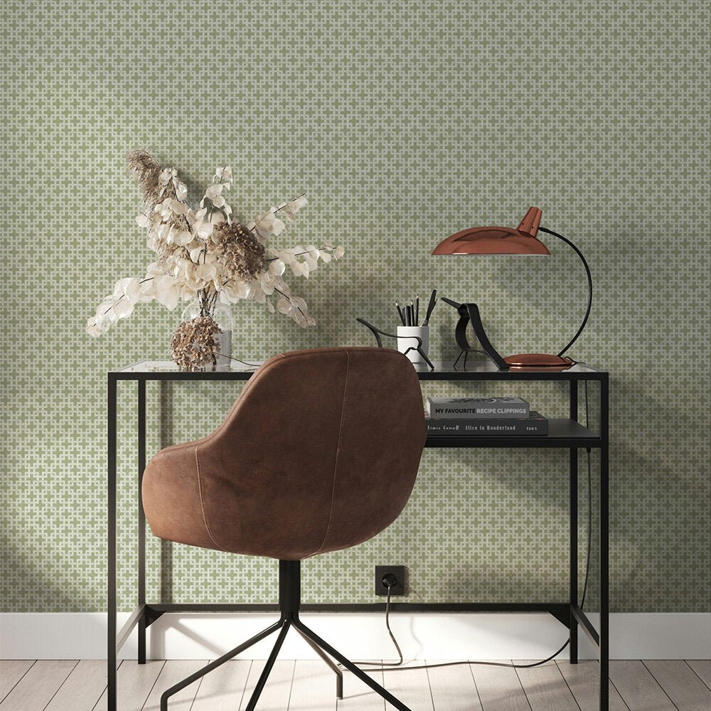 Belgravia Wallpaper - Soft Olive - Timothy Wilman - TW2509 - Premier Wallcovering