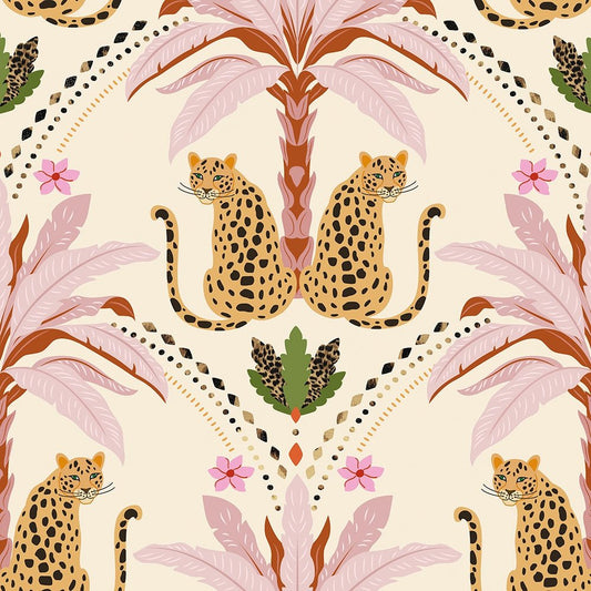 Belize Leopard Wallpaper - Blush - Lust Home - LH900596 - Premier Wallcovering