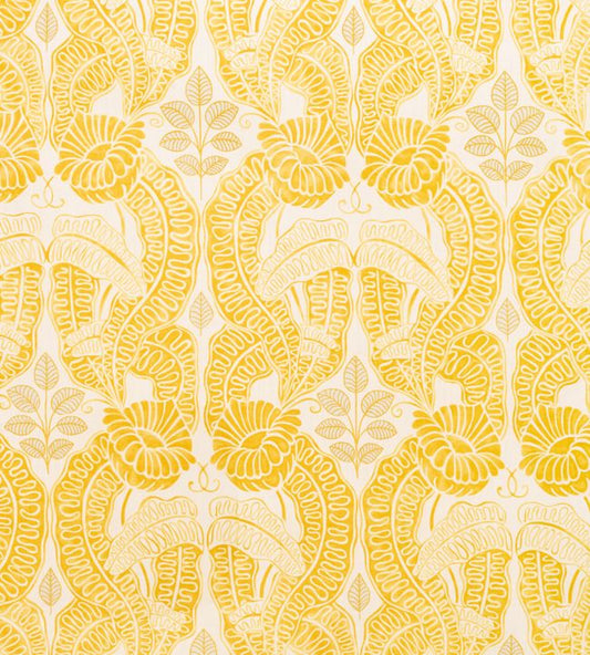Belle De Nuit Fabric - Lemon - Christopher Farr Cloth - CF132 - 01 - Premier Wallcovering