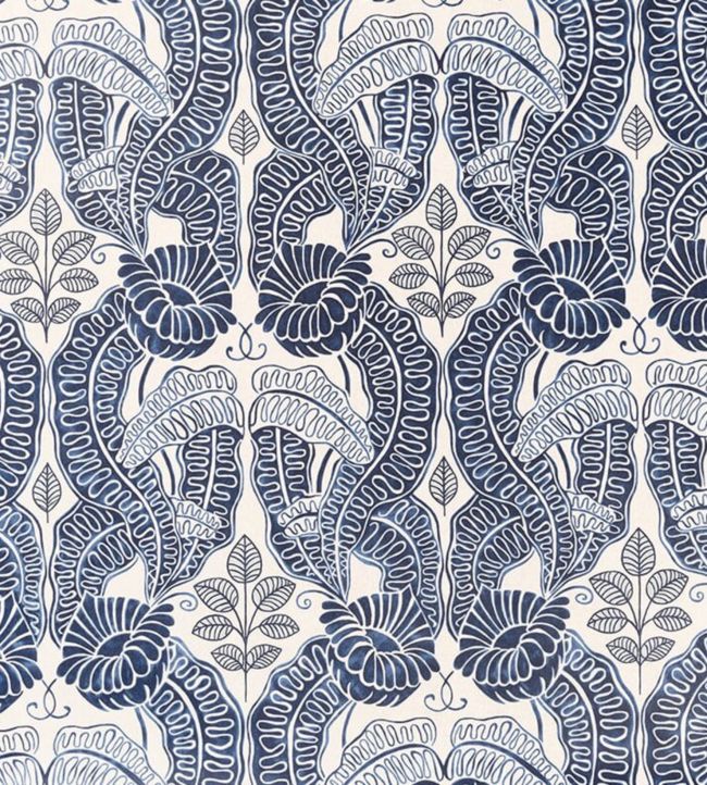 Belle De Nuit Wallpaper - Cobalt - Christopher Farr Cloth - CFW111 - 01 - Premier Wallcovering