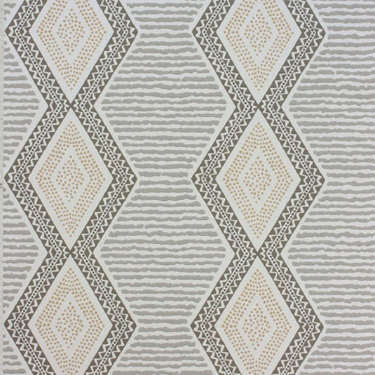 Belle Ile Wallpaper - Grey/Gold - Nina Campbell - NCW4306-02 - Premier Wallcovering