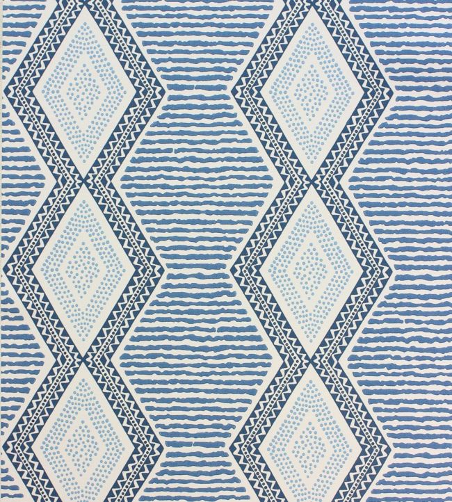 Belle Ile Wallpaper - Blue - Nina Campbell - NCW4306 - 05 - Premier Wallcovering