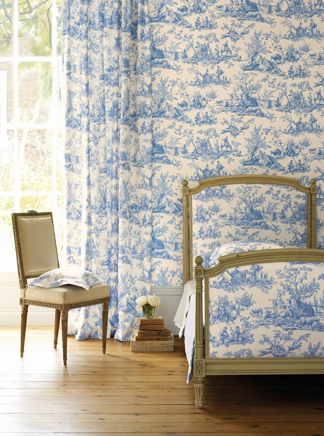 Bellegarde Wallpaper - Bleu - Manuel Canovas - 03064/01 - Premier Wallcovering