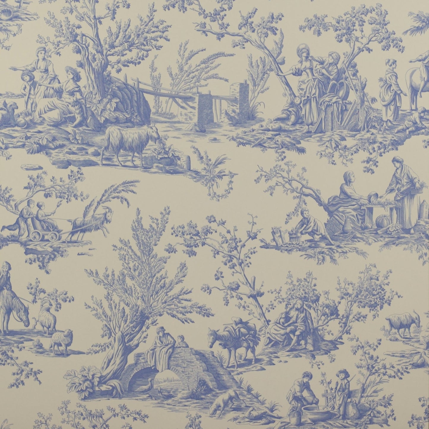 Bellegarde Wallpaper - Bleu - Manuel Canovas - 03064/01 - Premier Wallcovering