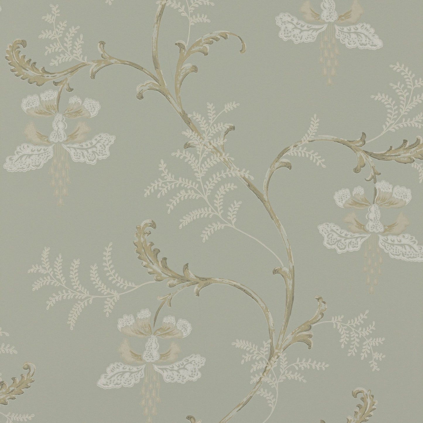 Bellflower Wallpaper - Old Blue - Colefax & Fowler - 07127/01 - Premier Wallcovering