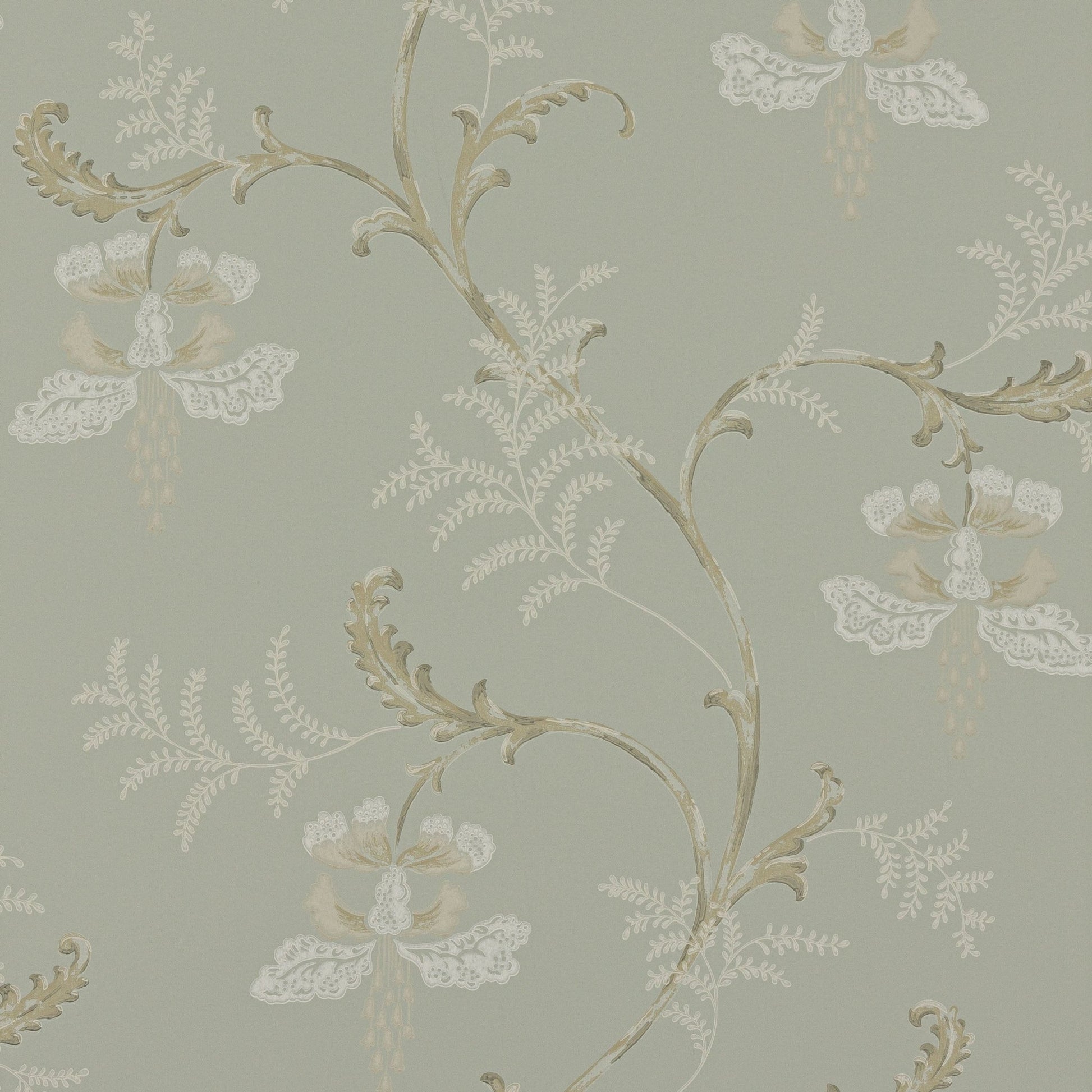 Bellflower Wallpaper - Old Blue - Colefax & Fowler - 07127/01 - Premier Wallcovering
