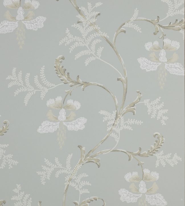 Bellflower Wallpaper - Old Blue - Colefax & Fowler - 07127/01 - Premier Wallcovering