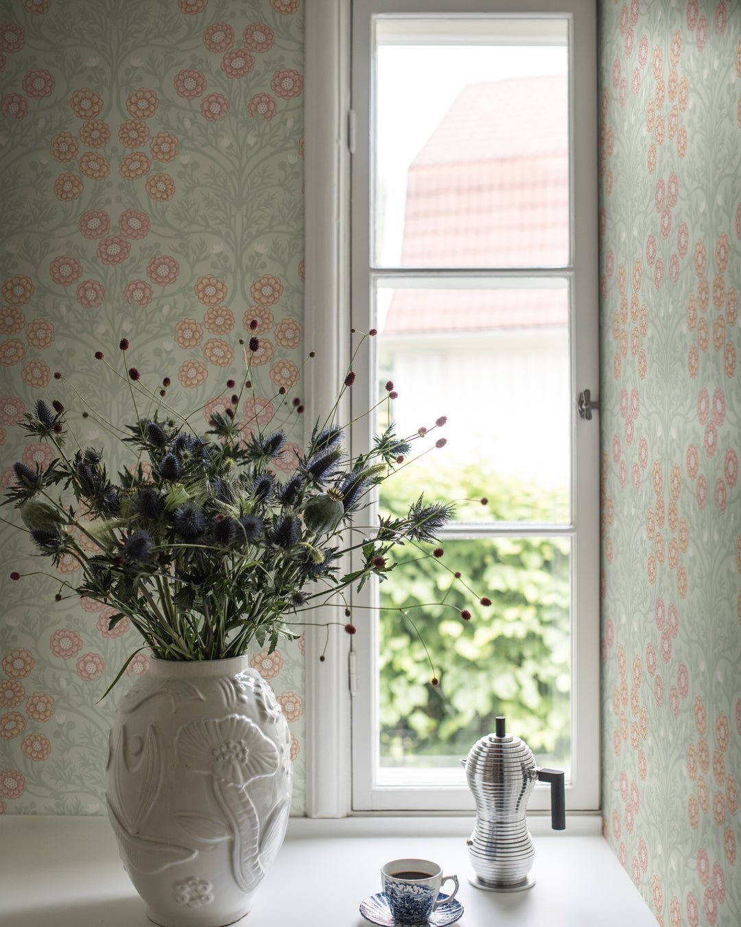 Bellis Wallpaper - Mint Green - Midbec - 14017 - Premier Wallcovering