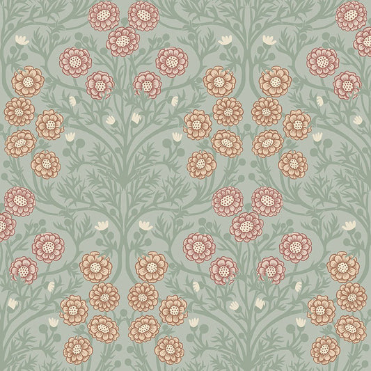 Bellis Wallpaper - Mint Green - Midbec - 14017 - Premier Wallcovering