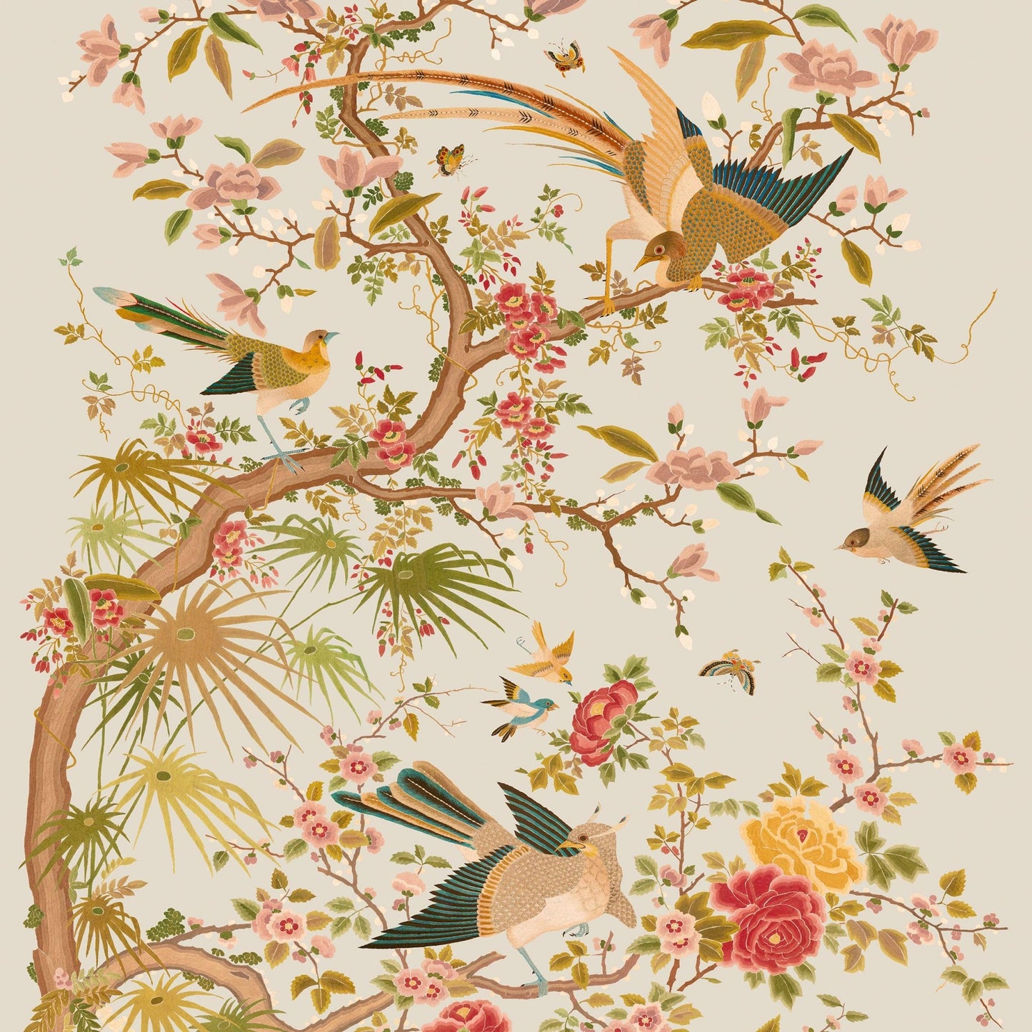 Belmont Wallcovering Wallpaper - Aqua - Colefax & Fowler - W7031-02 - Premier Wallcovering