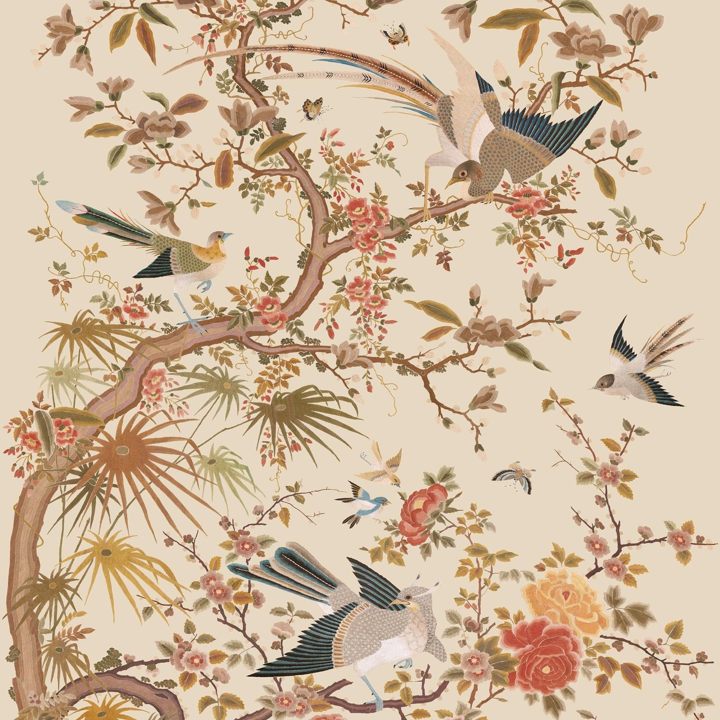 Belmont Wallcovering Wallpaper - Beige - Colefax & Fowler - W7031-04 - Premier Wallcovering