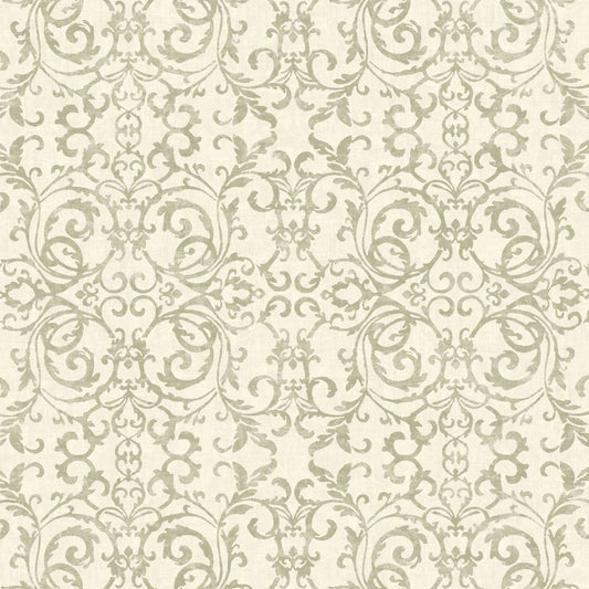 Belvedere Vienne Wallpaper - Vert De Gris - Casadeco - 87517120 - Premier Wallcovering