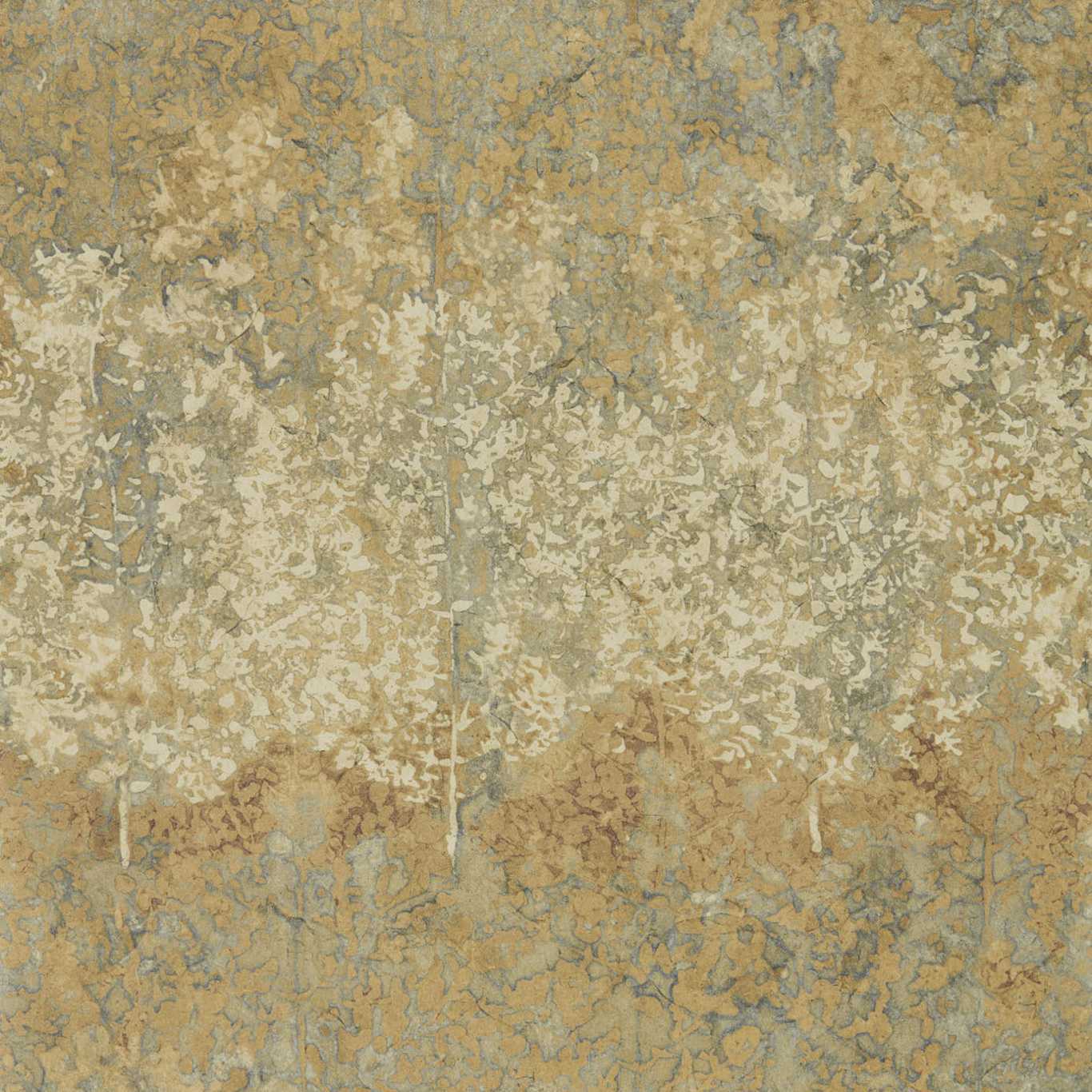 Belvoir Wallpaper - Blue / Amber - ZKEM312651 - Zoffany - Premier Wallcovering