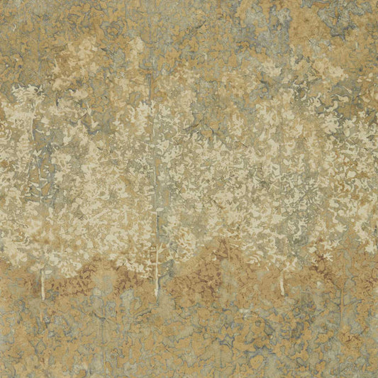 Belvoir Wallpaper - Blue / Amber - ZKEM312651 - Zoffany - Premier Wallcovering