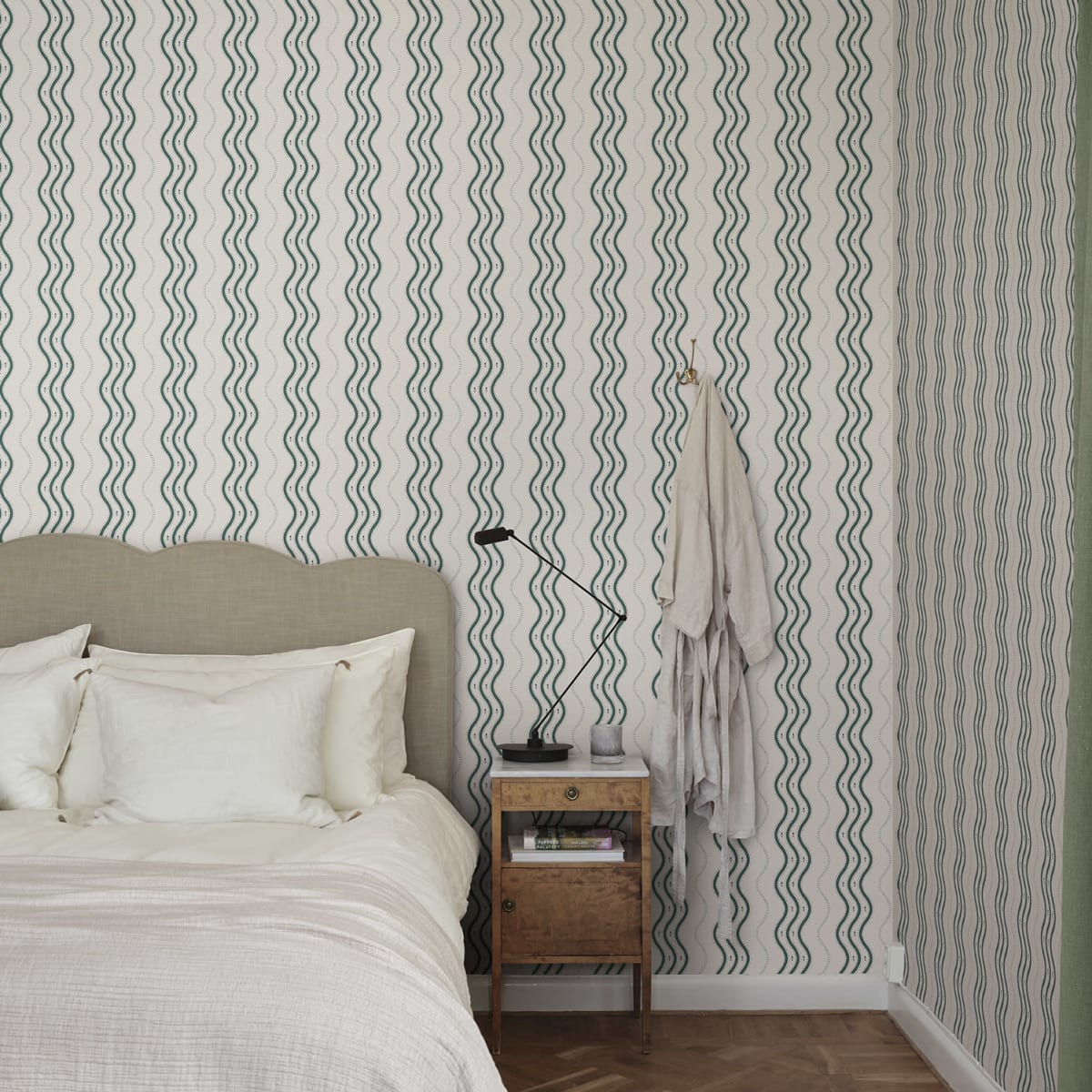 Ben Wallpaper - Emerald - Sandberg - S10368 - Premier Wallcovering