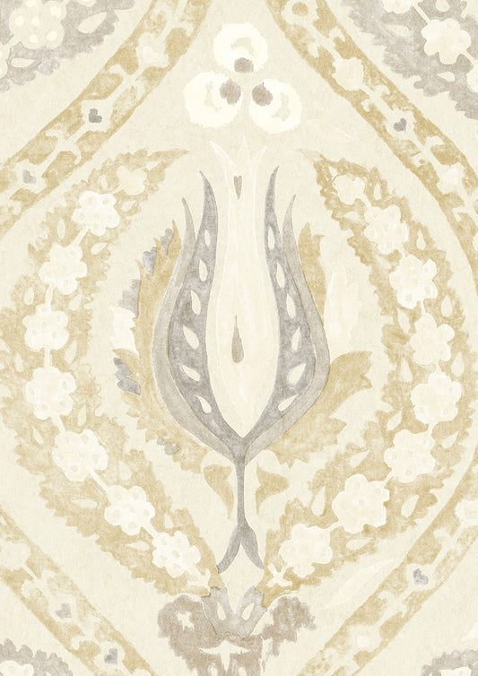 Benaki Wallpaper - Beige Biscuit - Lewis & Wood - Premier Wallcovering