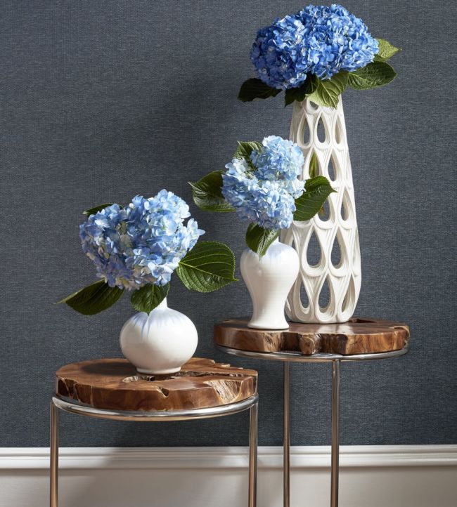 Benfield Wallpaper - Navy - Thibaut - TWW366 - Premier Wallcovering