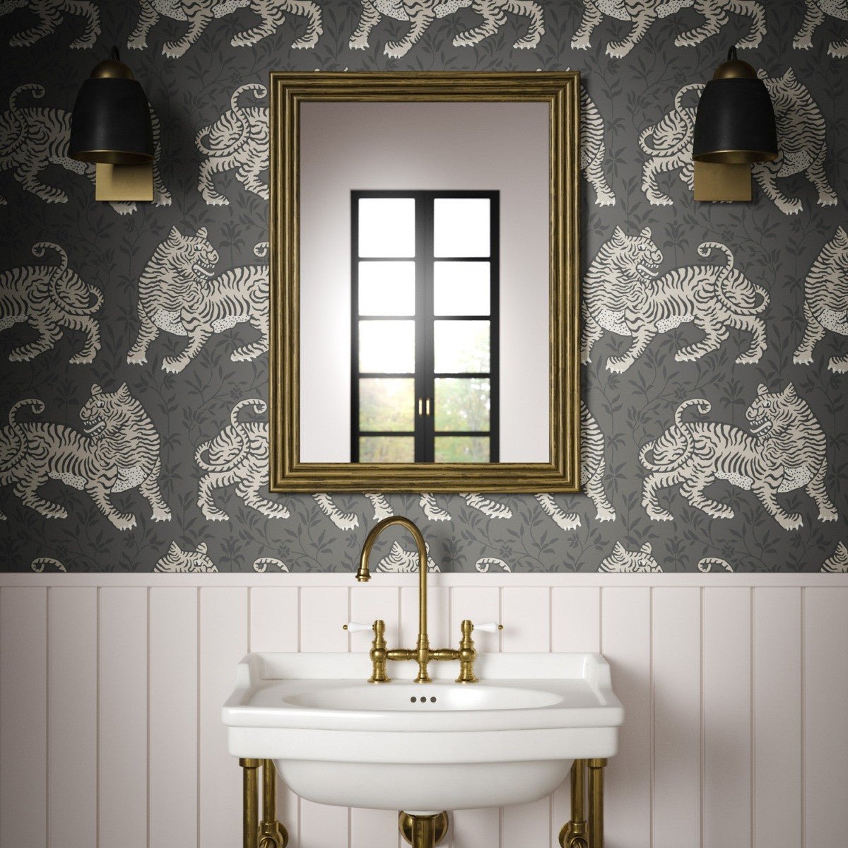 Bengal Wallpaper - Ebony - Warner House - Premier Wallcovering