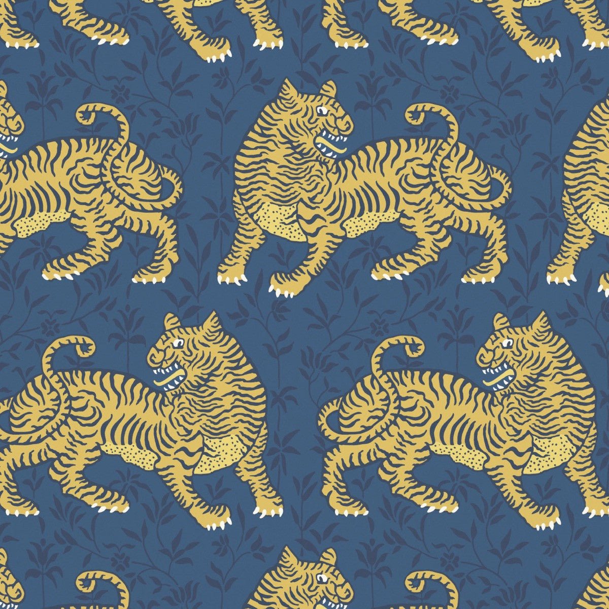 Bengal Wallpaper - Navy - Warner House - Premier Wallcovering