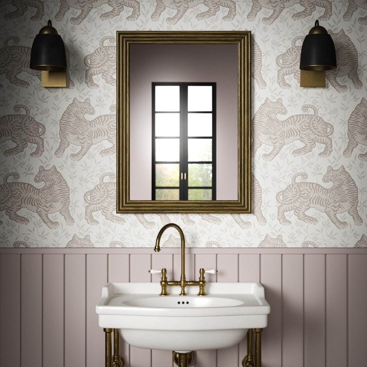 Bengal Wallpaper - Natural - Warner House - Premier Wallcovering
