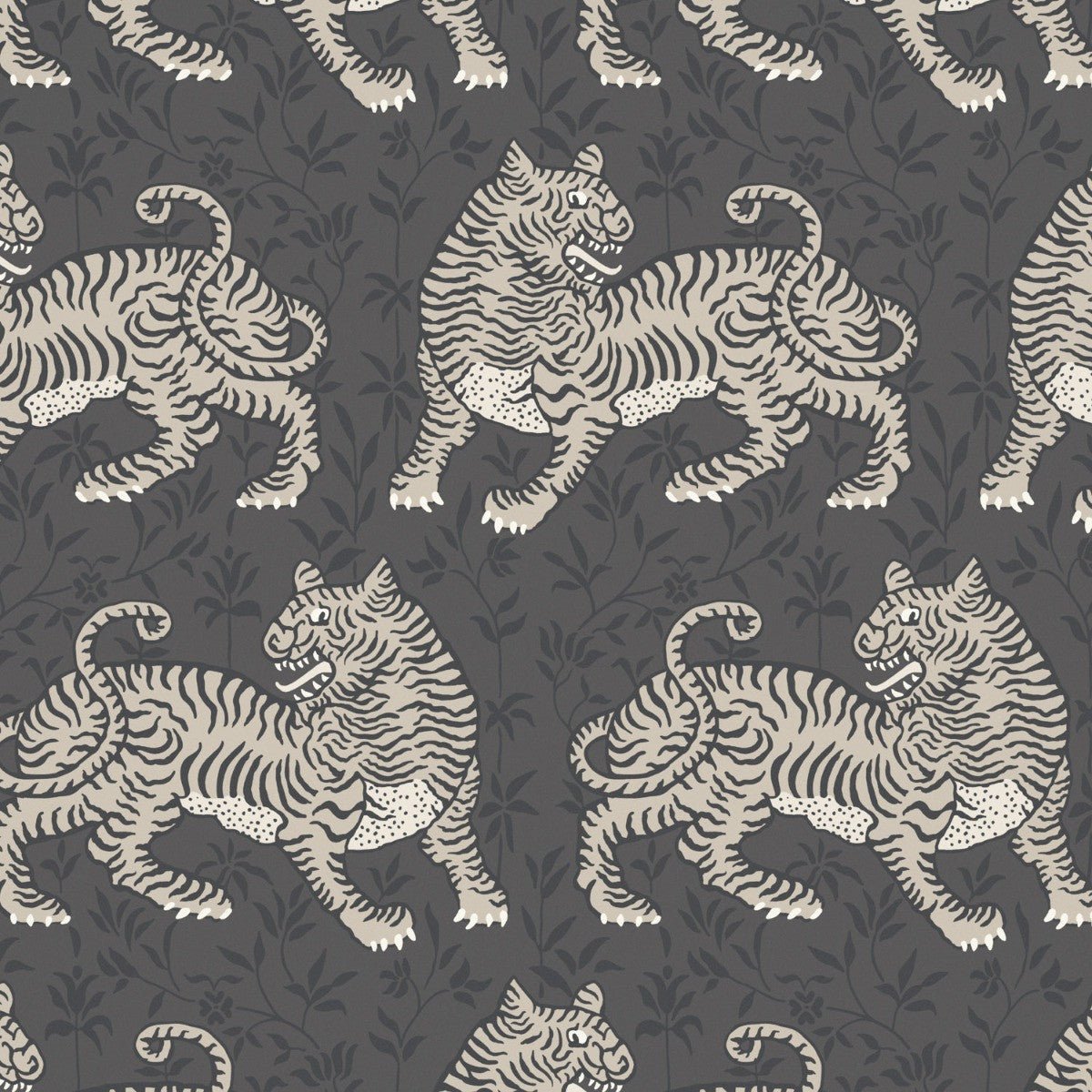 Bengal Wallpaper - Ebony - Warner House - Premier Wallcovering