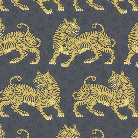 Bengal Wallpaper - Charcoal - Warner House - Premier Wallcovering