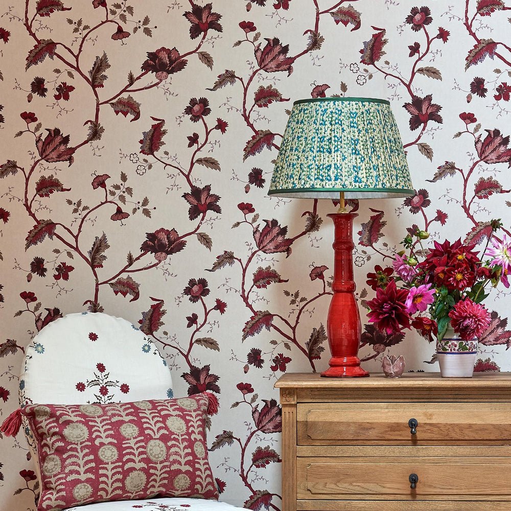 Bengal Wallpaper - Garnet - Penny Morrison - BENGAL-GARNET - Premier Wallcovering