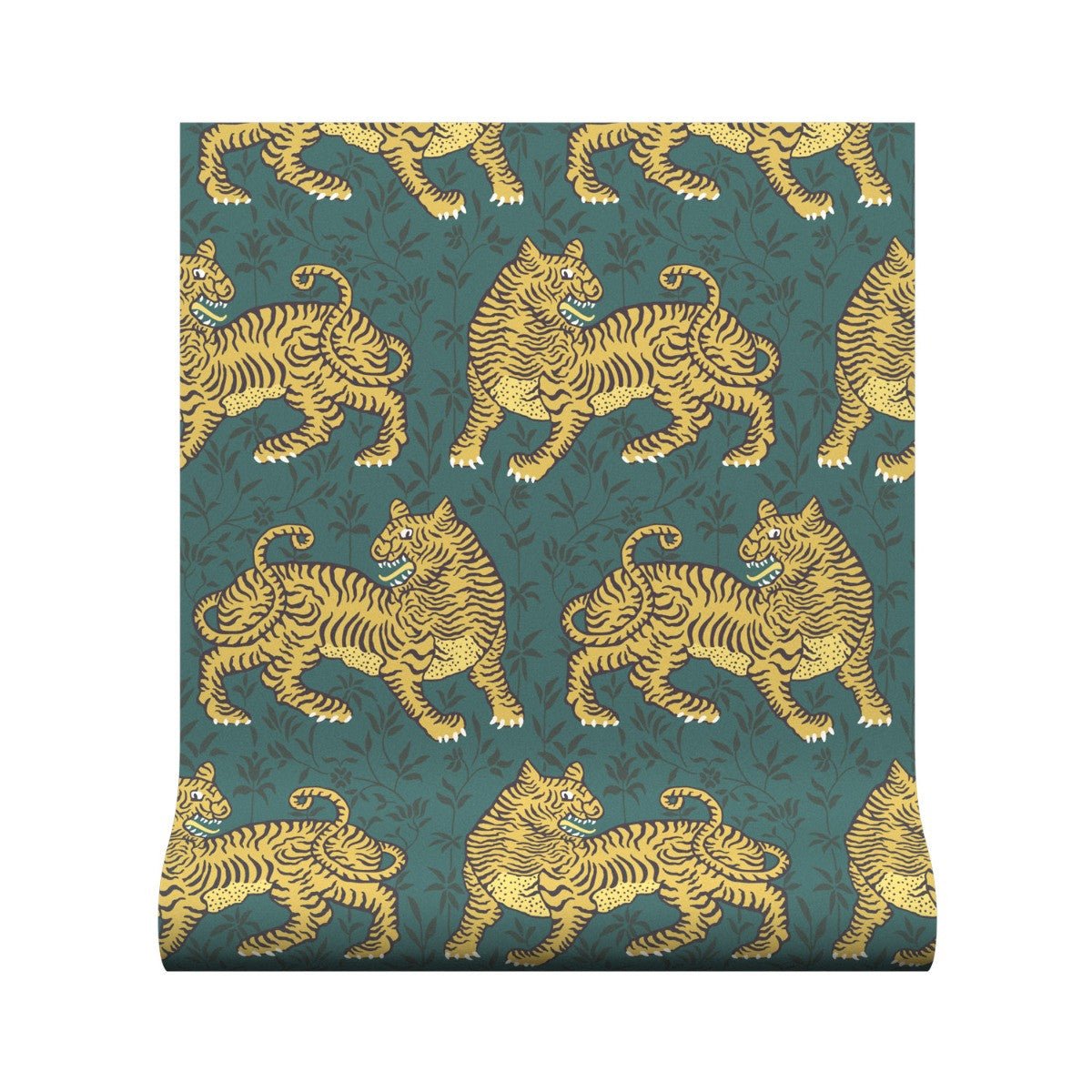 Bengal Wallpaper - Teal - Warner House - Premier Wallcovering