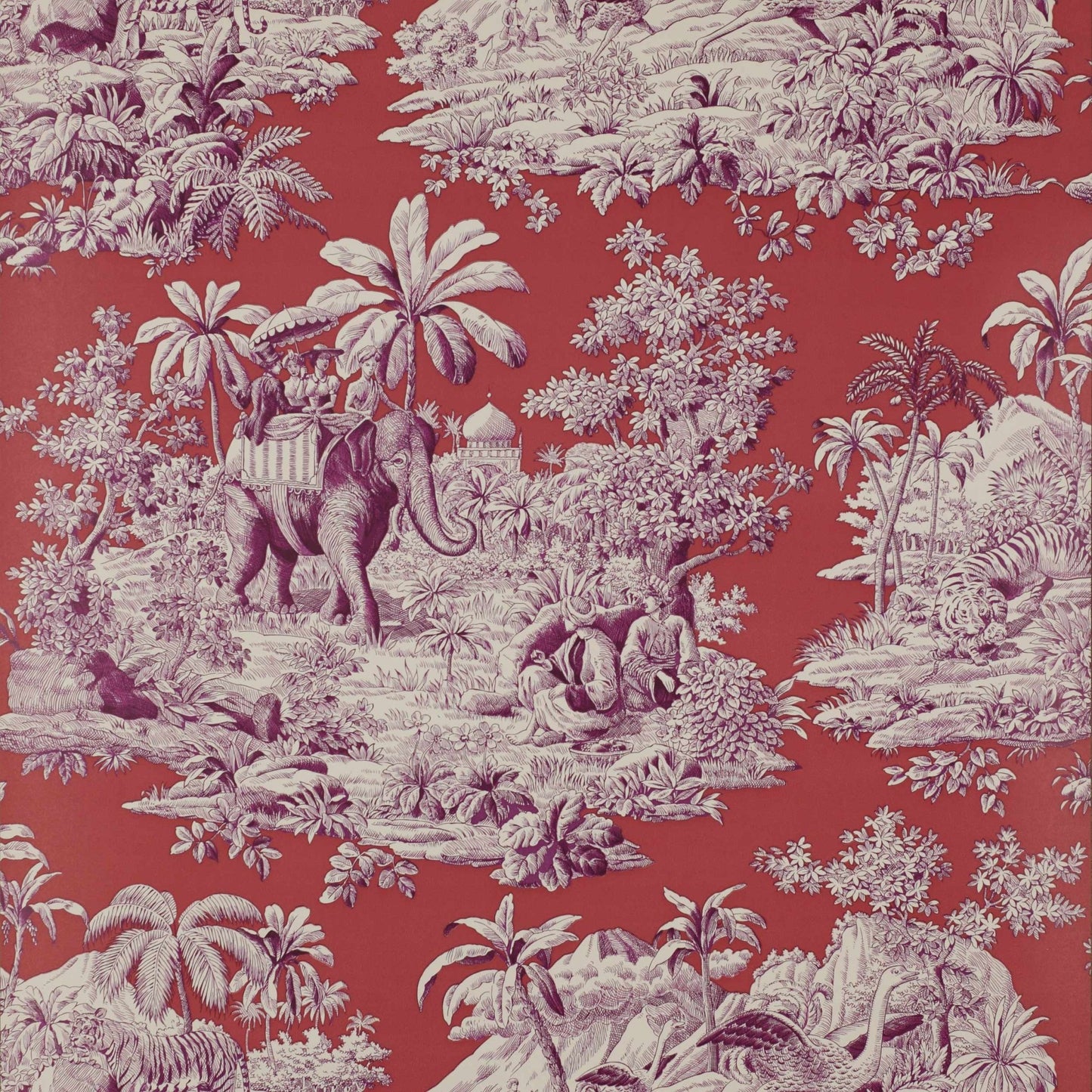 Bengale Wallpaper - Grenat - Manuel Canovas - 03012/02 - Premier Wallcovering