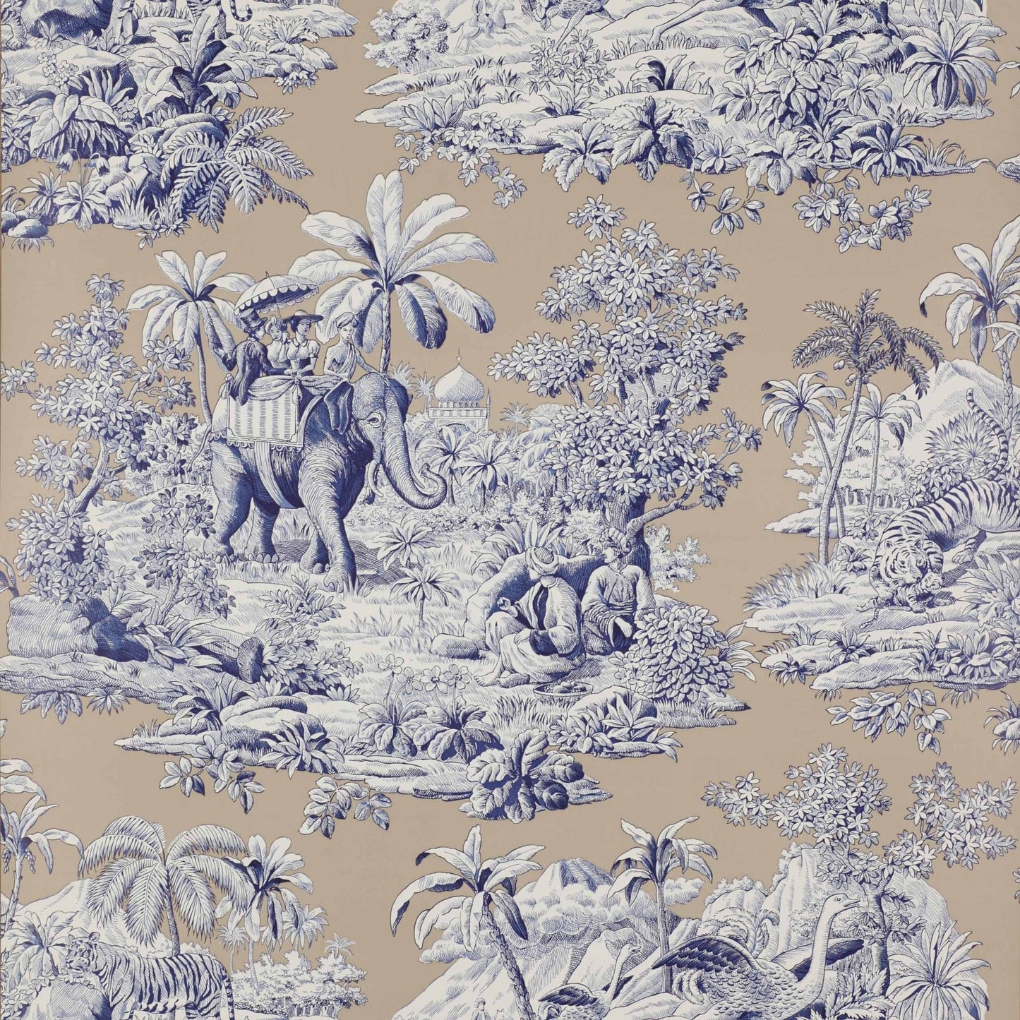 Bengale Wallpaper - Saphir - Manuel Canovas - 03012/03 - Premier Wallcovering