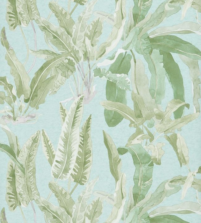 Benmore Wallpaper - Green/ Aqua - Nina Campbell - NCW4393 - 03 - Premier Wallcovering