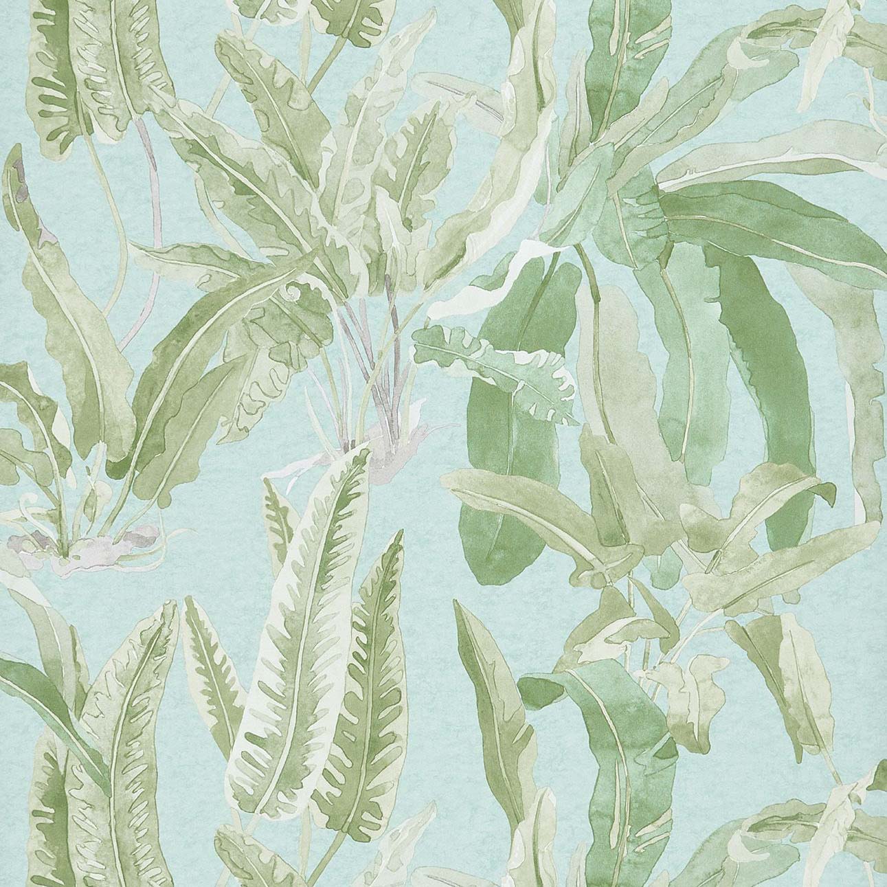 Benmore Wallpaper - Green/ Aqua - Nina Campbell - NCW4393-03 - Premier Wallcovering