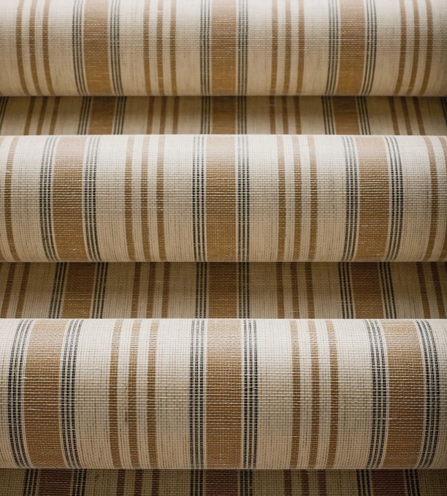 Bennett Stripe Wallpaper - Beige - Thibaut - T44000 - Premier Wallcovering