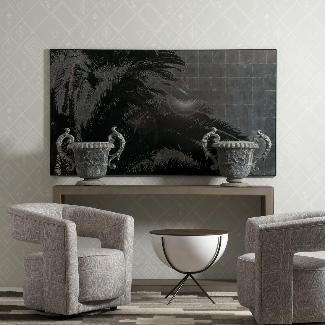 Berber Wallpaper - Stone - Andrew Martin - CASBEST - Premier Wallcovering