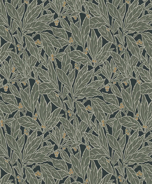 Berry and Leaf Wallpaper - Rosemary - NextWall - NW56004 - Premier Wallcovering