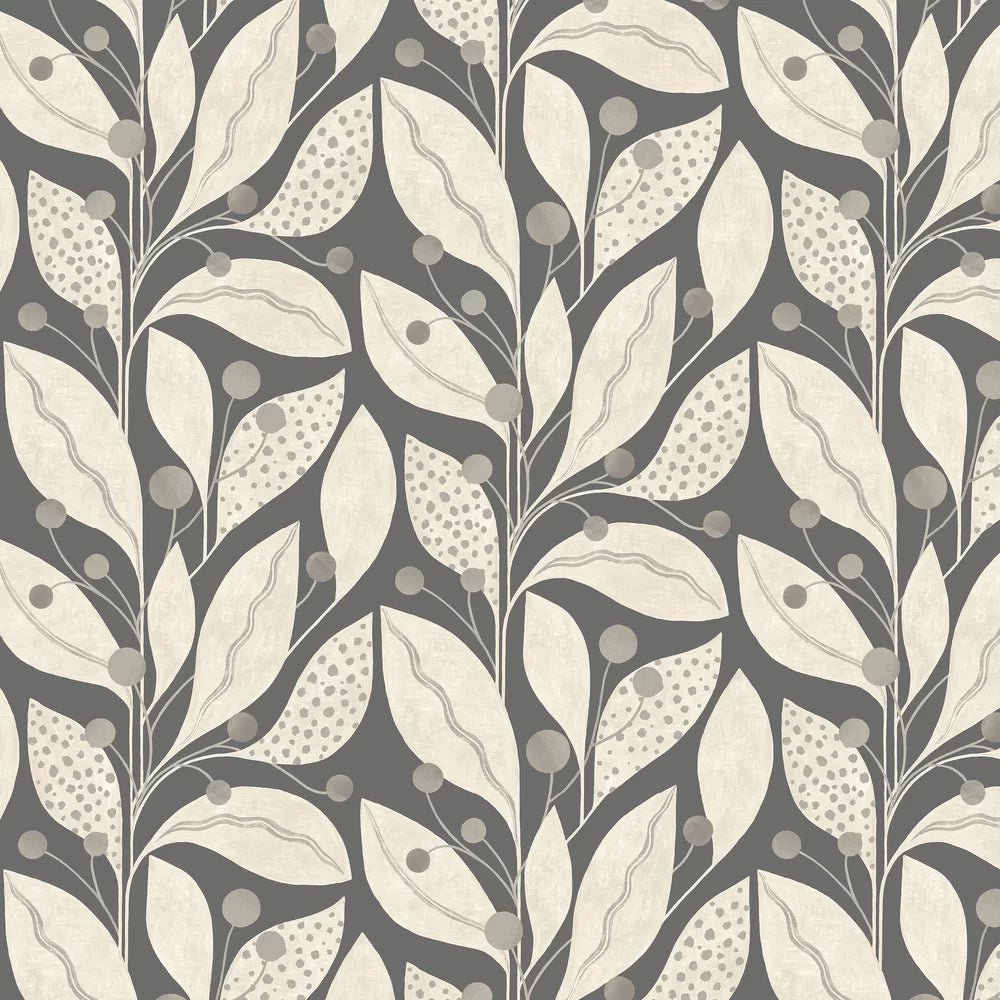 Berry Dot Wallpaper - Carbon - Ohpopsi - LBK50119W - Premier Wallcovering