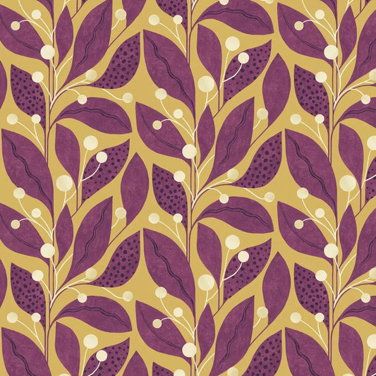Berry Dot Wallpaper - Mulberry - Ohpopsi - GRA50132W - Premier Wallcovering