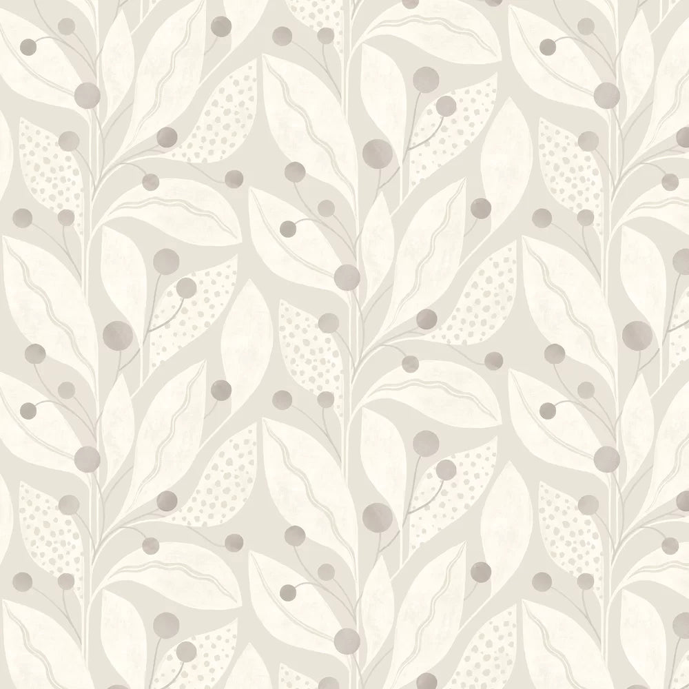 Berry Dot Wallpaper - Dove - Ohpopsi - LBK50118W - Premier Wallcovering