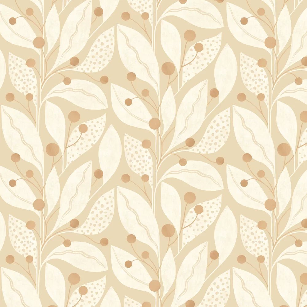 Berry Dot Wallpaper - Shortbread - Ohpopsi - LBK50132W - Premier Wallcovering