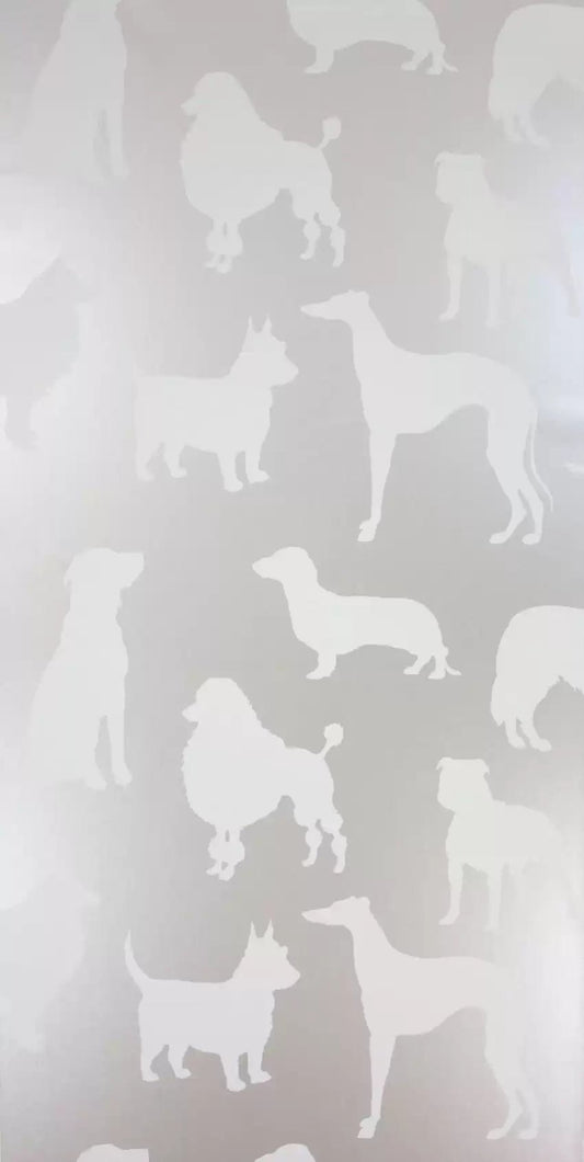 Best In Show Wallpaper - Ivory / Silver - Osborne & Little - W6181-01 - Premier Wallcovering