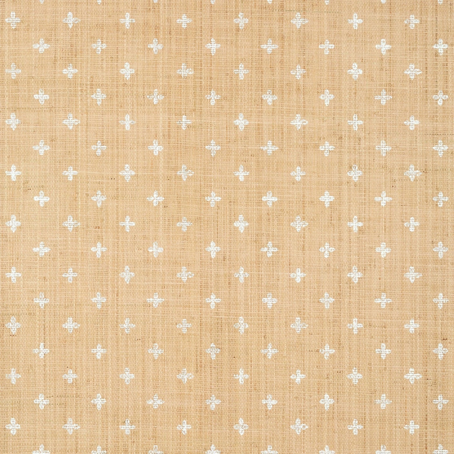 Bethany Wallpaper - White on Natural - Thibaut - T36450 - Premier Wallcovering