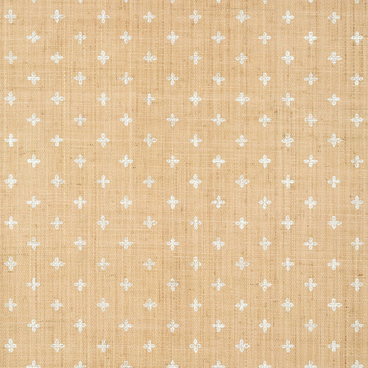 Bethany Wallpaper - White on Natural - Thibaut - T36450 - Premier Wallcovering
