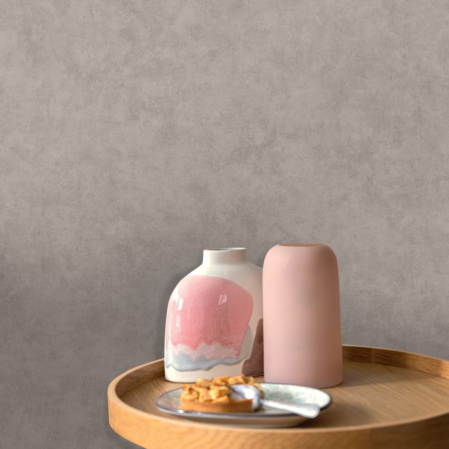 Beton Uni Wallpaper - Taupe Gris Moyen - Caselio - 101481795 - Premier Wallcovering