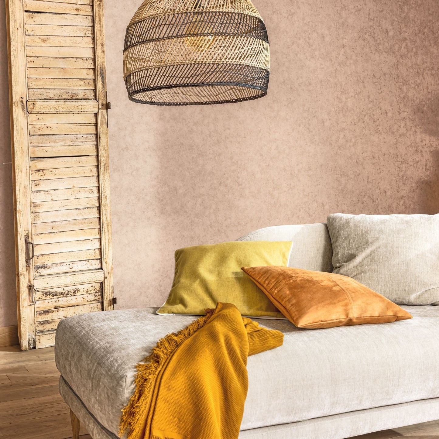 Beton Uni Wallpaper - Cuivre - Caselio - 101493230 - Premier Wallcovering