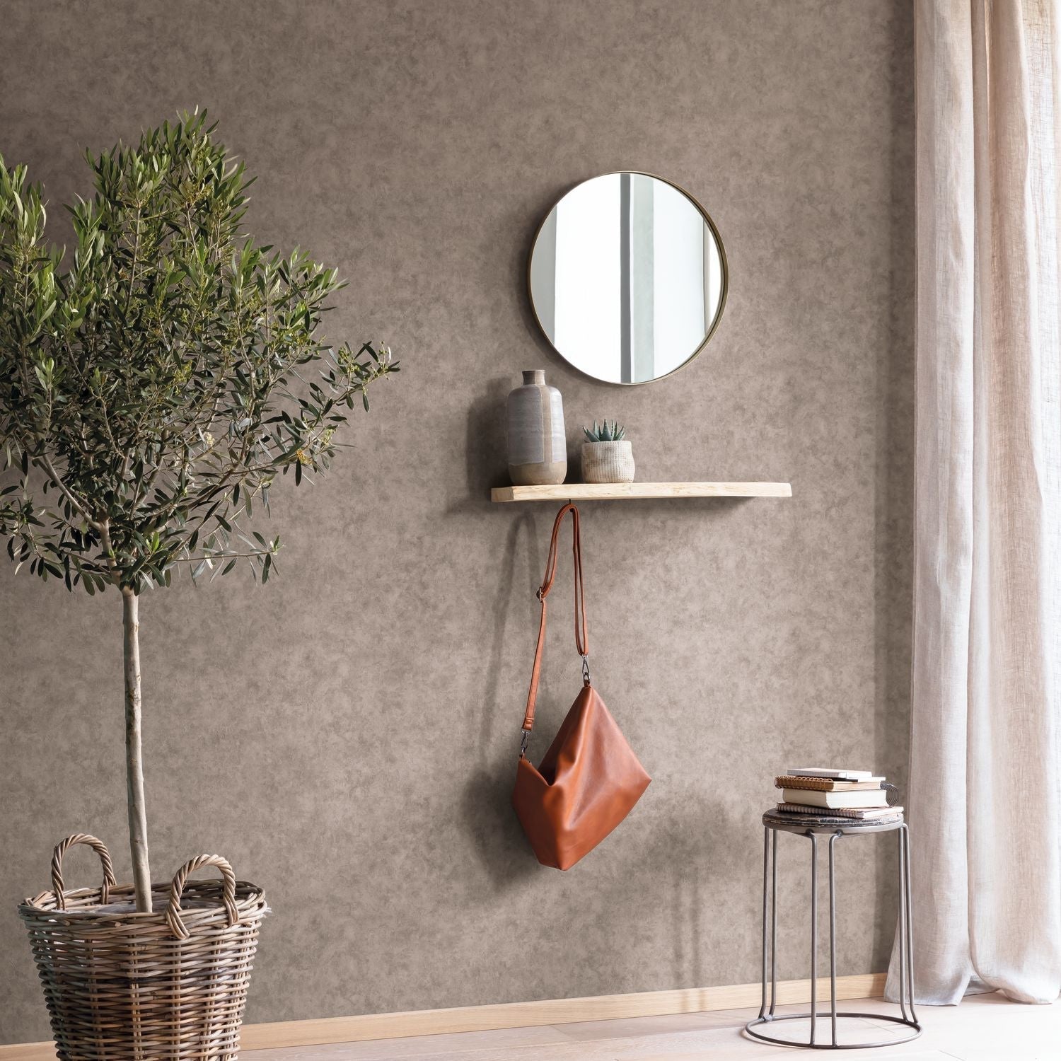 Beton Uni Wallpaper - Taupe Gris - Caselio - 101481590 - Premier Wallcovering