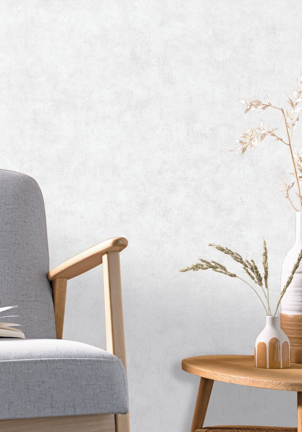 Beton Uni Wallpaper - Gris Clair - Caselio - 101489000 - Premier Wallcovering