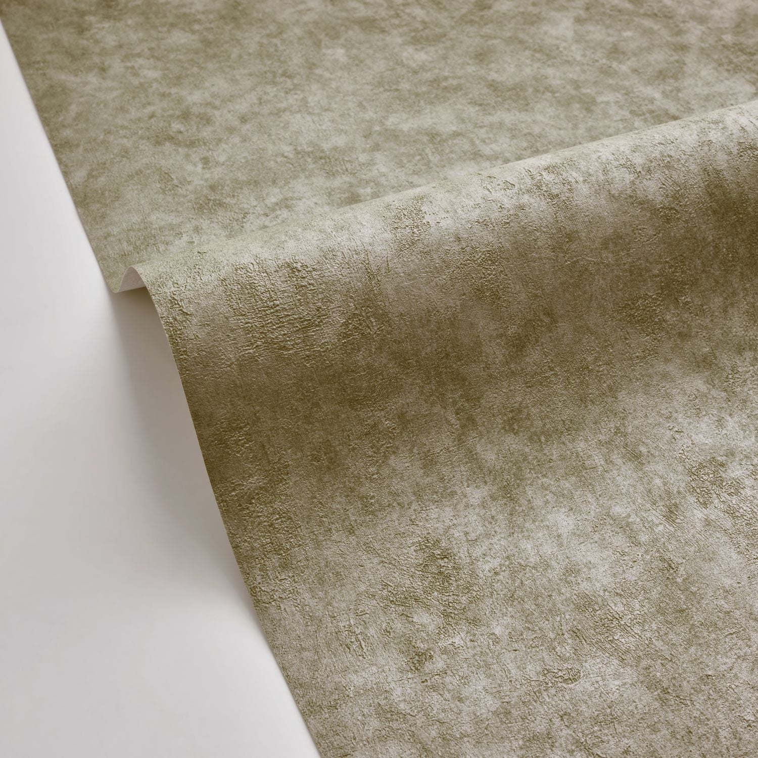 Beton Uni Wallpaper - Olive Nacre - Caselio - 101497420 - Premier Wallcovering