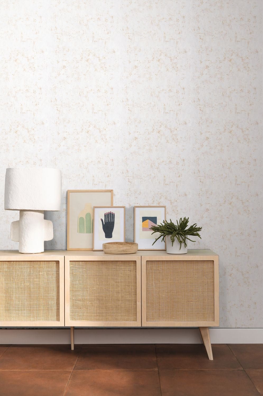 Beton Uni Wallpaper - Blanc - Caselio - 101490020 - Premier Wallcovering