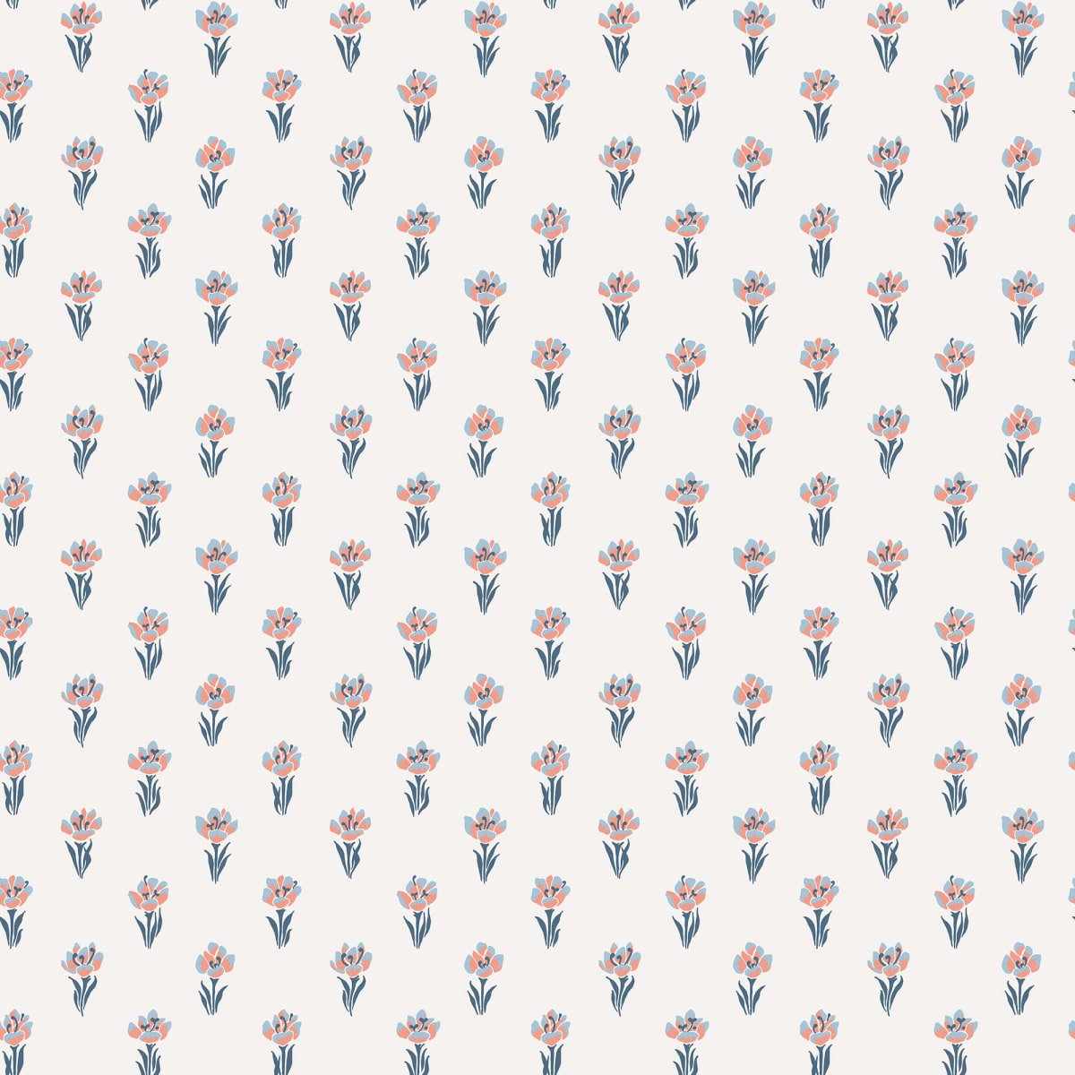 Betty Wallpaper - Blue - Sandberg - S10372 - Premier Wallcovering