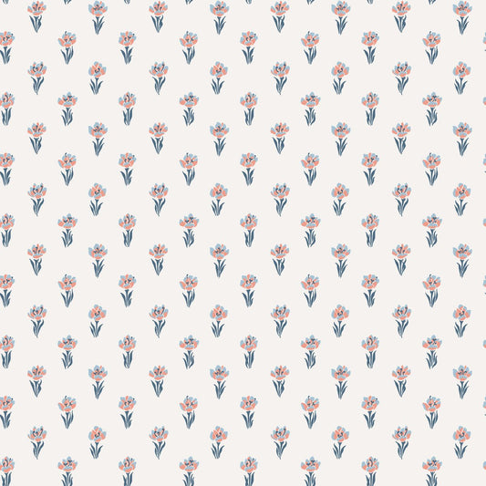Betty Wallpaper - Blue - Sandberg - S10372 - Premier Wallcovering